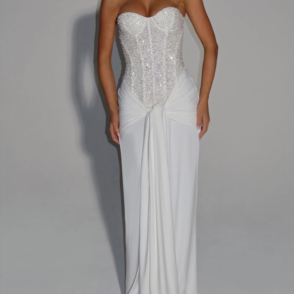 Stunning Strapless White Gown
